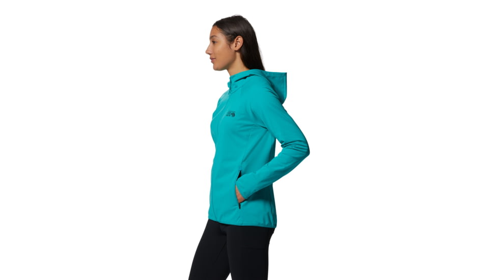 Mountain Hardwear Mountain Stretch Full Zip Hoody - Womens, Synth Green, Small, 1982621360-Synth Green-S