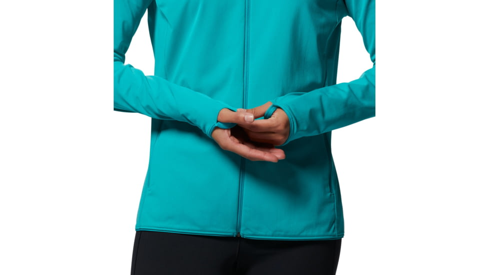 Mountain Hardwear Mountain Stretch Full Zip Hoody - Womens, Synth Green, Small, 1982621360-Synth Green-S