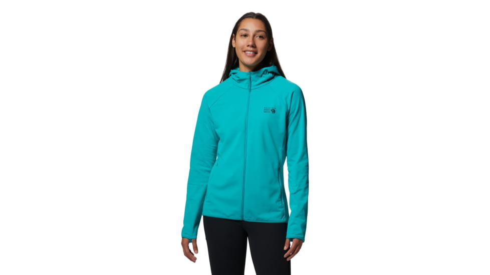 Mountain Hardwear Mountain Stretch Full Zip Hoody - Womens, Synth Green, Small, 1982621360-Synth Green-S
