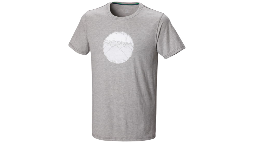 Mountain Hardwear Mountain Thumbprint Short Sleeve T - Men's-Heather Grey-Small