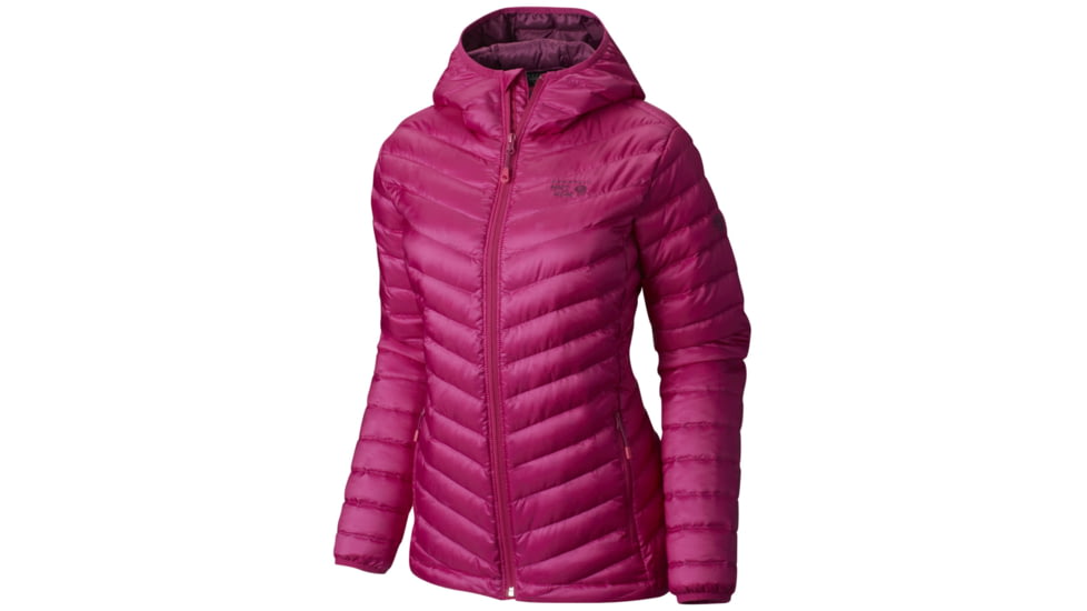Mountain Hardwear Nitrous Hooded Down Jacket - Womens-Deep Blush-Small