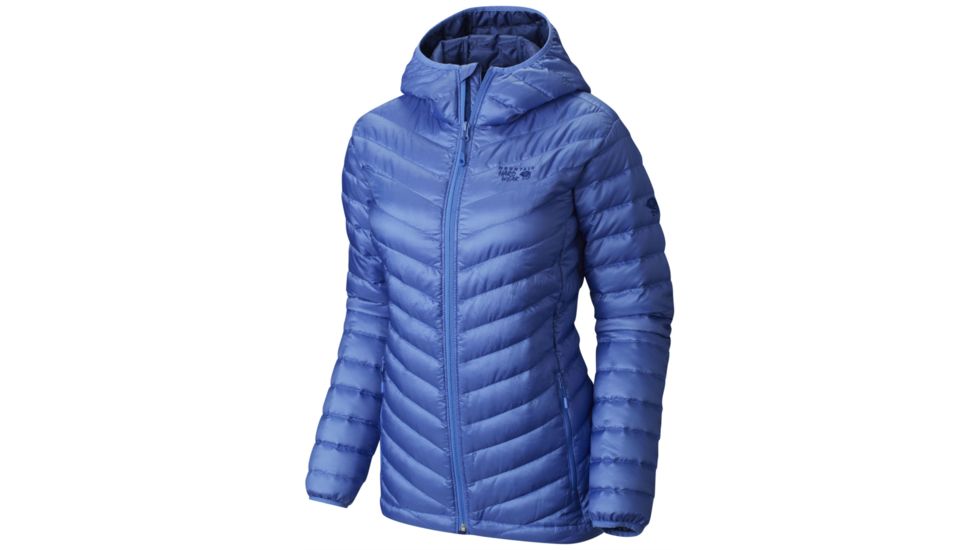 Mountain Hardwear Nitrous Hooded Down Jacket - Womens-Bright Bluet-Medium