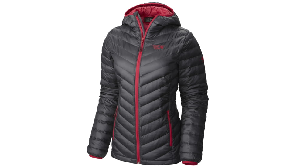 Mountain Hardwear Nitrous Hooded Jacket - Women's - Graphite/Bright Rose-X-Large
