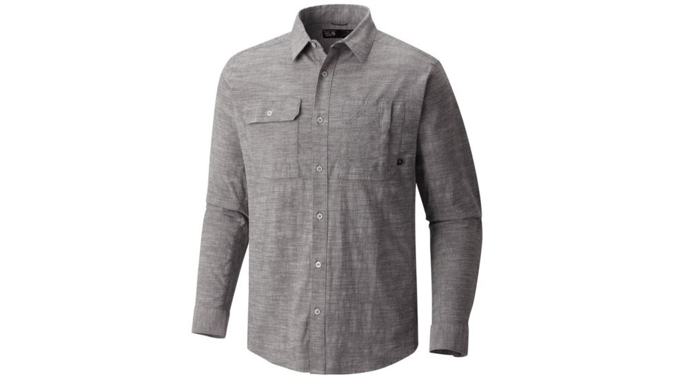 Mountain Hardwear Outpost Long Sleeve Shirt - Men's, Stealth Grey, S 1771451006-S