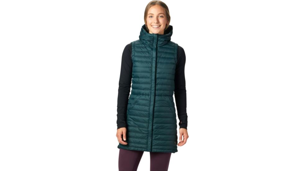 Mountain Hardwear PackDown Vest - Womens, Blue Spruce, Medium, 1732461310-M