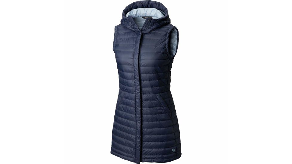 Mountain Hardwear PackDown Vest - Womens, Dark Zinc, Large, 1732461406-L
