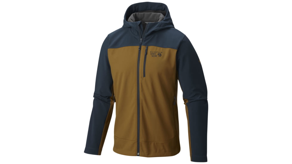 Mountain Hardwear Paladin Hooded Jacket - Mens-Golden Brown/Hardwear Navy-Large