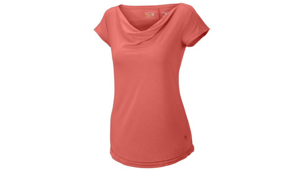 Mountain Hardwear Pandra Cowlneck Cap Sleeve Tee - Women's-Shark-Small