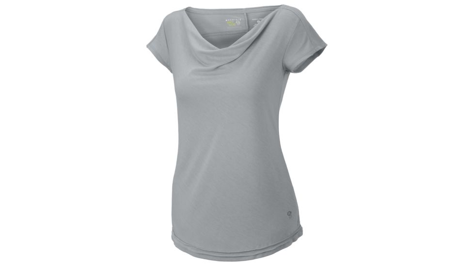 Mountain Hardwear Pandra Cowlneck Cap Sleeve Tee - Women's-Steam-X-Small