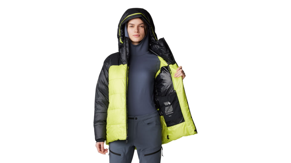 Mountain Hardwear Phantom Belay Down Parka - Women's, Citron Glow, Black, S, 2092821-378-S