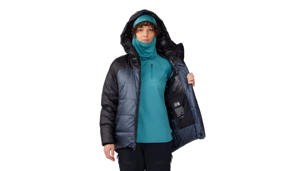Mountain Hardwear Phantom Belay Down Parka - Women's, Blue Slate, Black, S, 2092821-417-S