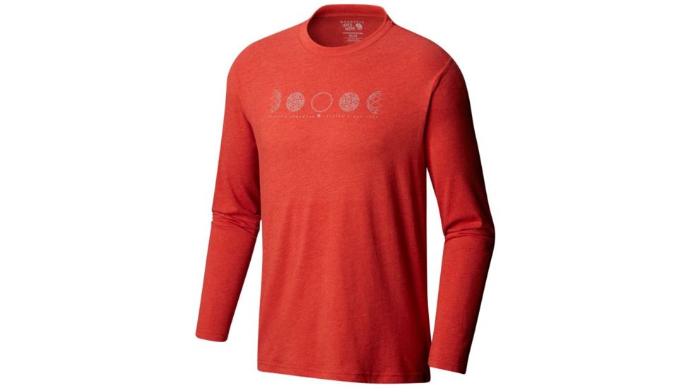 Mountain Hardwear Phases of the Space Station Long Sleeve Shirt - Mens, Heather Dark Fire, Large, 1792821699-L