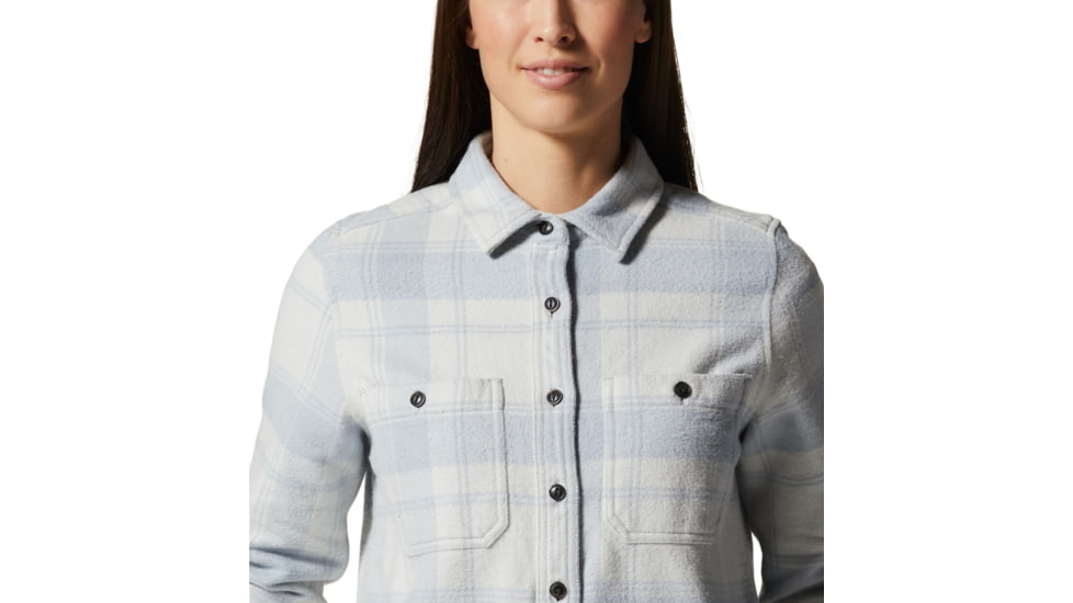 Mountain Hardwear Plusher Long Sleeve Shirt - Womens, Glacial, Large, 1915971097-Glacial-L
