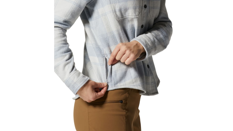 Mountain Hardwear Plusher Long Sleeve Shirt - Womens, Glacial, Large, 1915971097-Glacial-L
