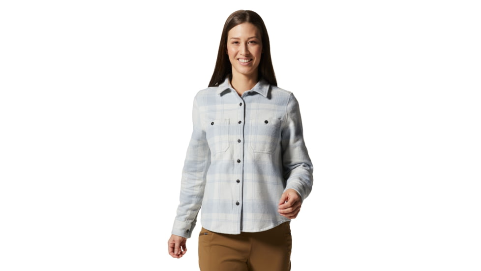 Mountain Hardwear Plusher Long Sleeve Shirt - Womens, Glacial, Large, 1915971097-Glacial-L