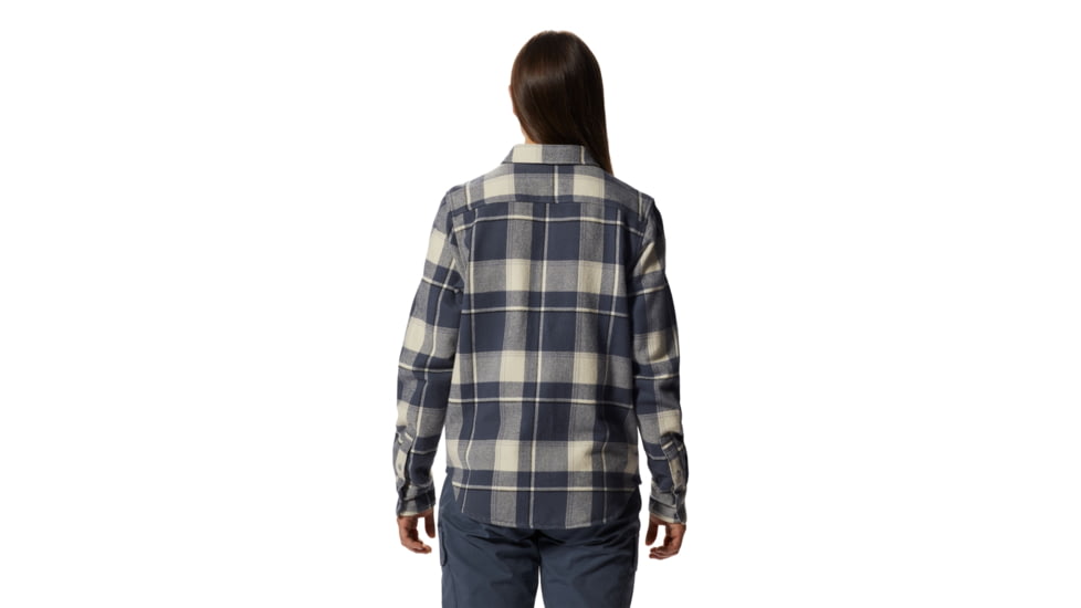 Mountain Hardwear Plusher Long Sleeve Shirt - Womens, Wild Oyster Tar, Small, 1915971285-W-S