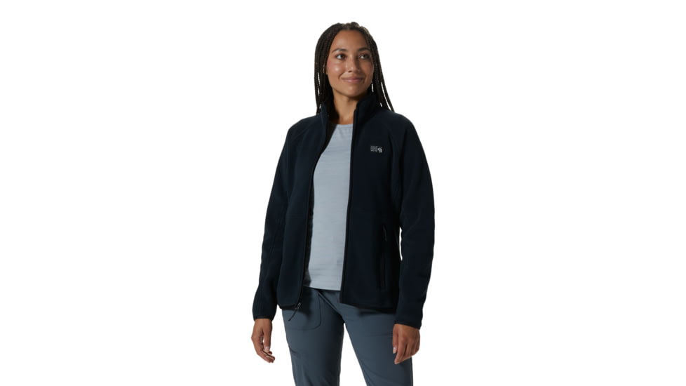 Mountain Hardwear Polartec Double Brushed Full Zip Jacket - Womens, Black, Medium, 1985091010-Black-M