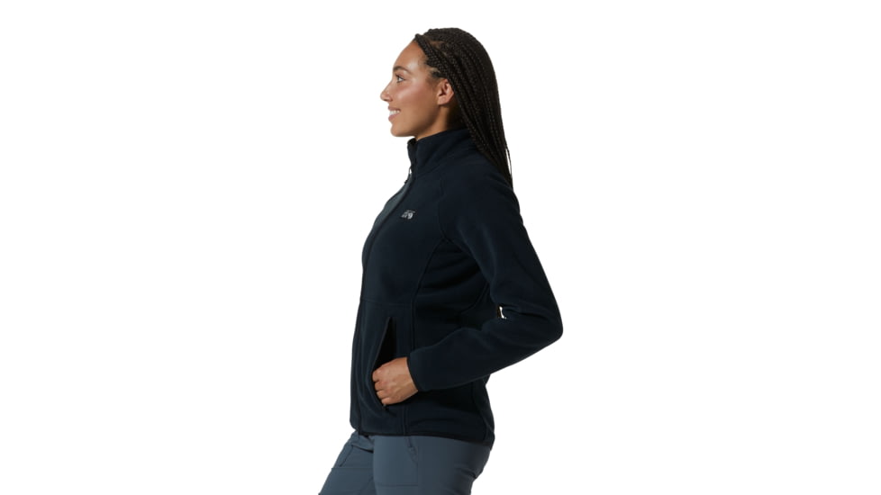 Mountain Hardwear Polartec Double Brushed Full Zip Jacket - Womens, Black, Medium, 1985091010-Black-M