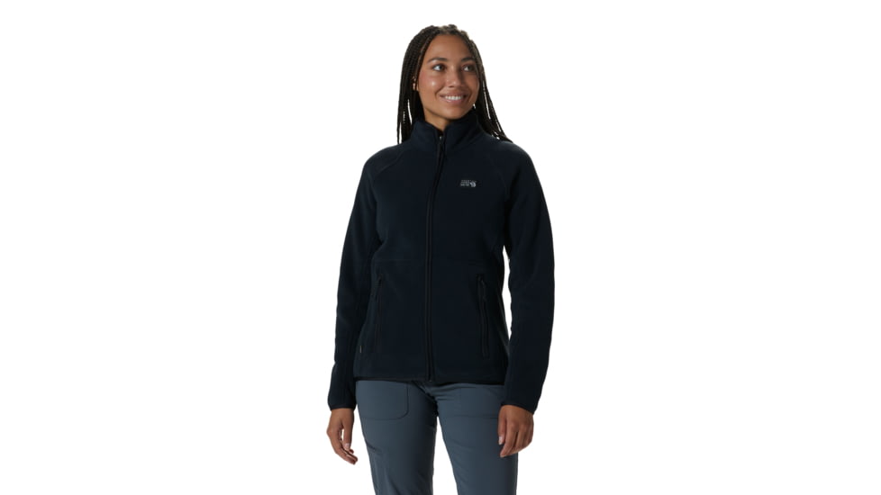Mountain Hardwear Polartec Double Brushed Full Zip Jacket - Womens, Black, Medium, 1985091010-Black-M