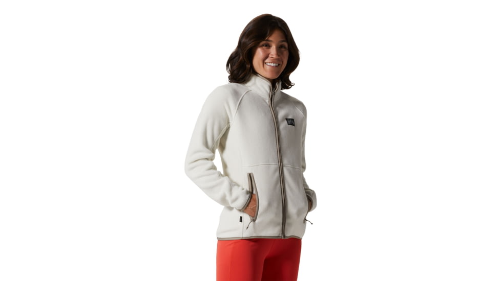 Mountain Hardwear Polartec Double Brushed Full Zip Jacket - Womens, Stone, Medium, 1985091022-Stone-M