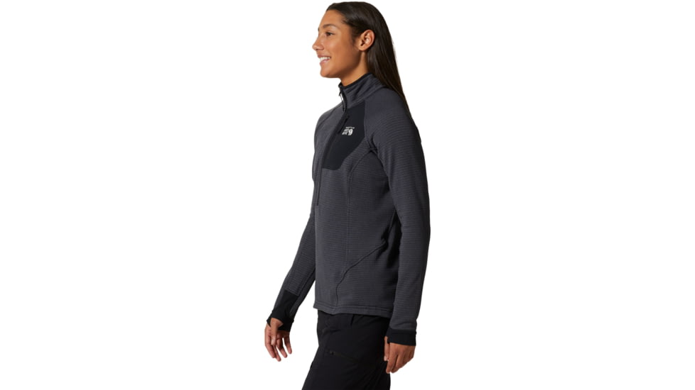 Mountain Hardwear Polartec Power Grid Half Zip Jacket - Womens, Blue Slate Heat, Large, 1985341450-L