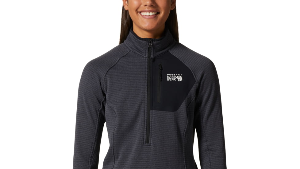 Mountain Hardwear Polartec Power Grid Half Zip Jacket - Womens, Blue Slate Heat, Large, 1985341450-L