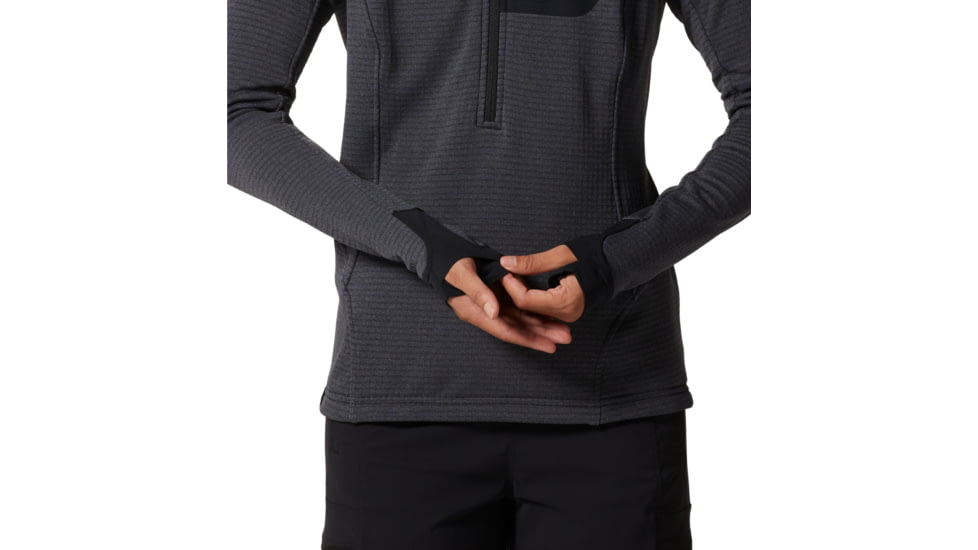 Mountain Hardwear Polartec Power Grid Half Zip Jacket - Womens, Blue Slate Heat, Large, 1985341450-L
