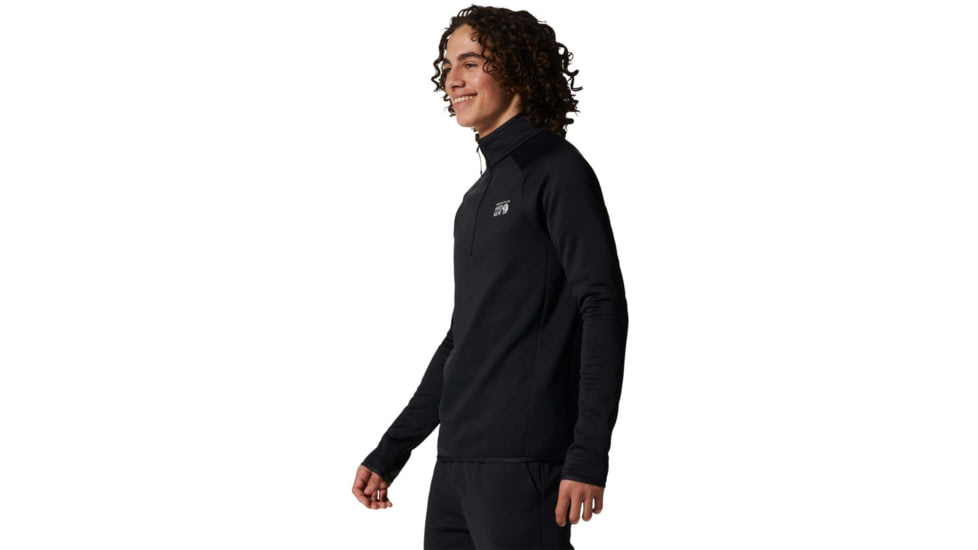 Mountain Hardwear Polartec Power Stretch 1/4 - Mens, Black, Extra Large, 1993431010-XL