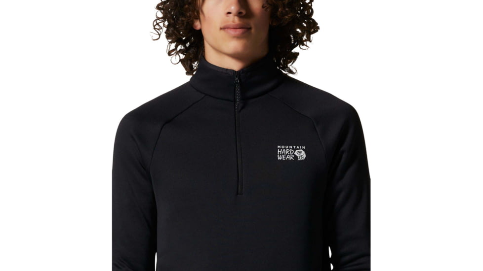 Mountain Hardwear Polartec Power Stretch 1/4 - Mens, Black, Extra Large, 1993431010-XL