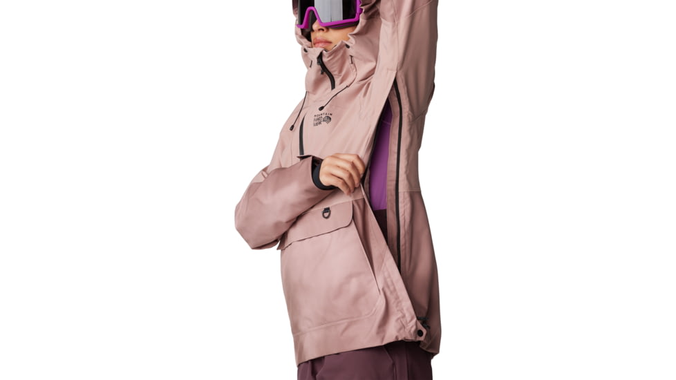 Mountain Hardwear Powder Maven Anorak - Womens, Smoky Quartz, Smoky Quartz Vapors Print, Medium, 2090681642-M