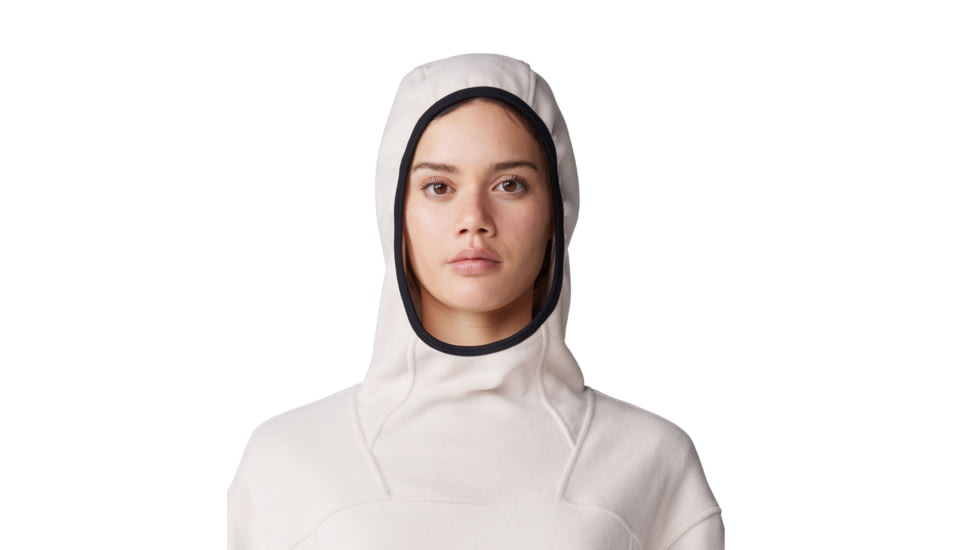 Mountain Hardwear Powder Maven Fleece Pullover Hoody - Women's, Talc, Small, 2077671170-S