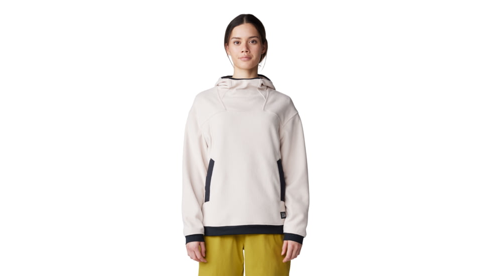 Mountain Hardwear Powder Maven Fleece Pullover Hoody - Women's, Talc, Medium, 2077671170-M