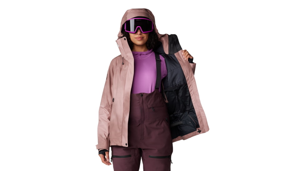 Mountain Hardwear Powder Maven Jacket - Womens, Smoky Quartz Vapors Print, Large, 2092901643-L