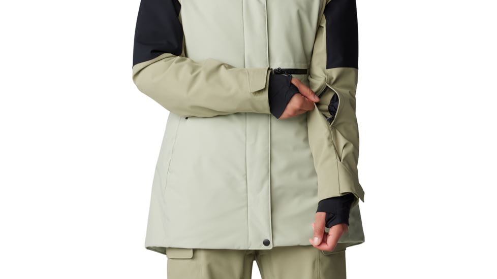 Mountain Hardwear Powder Maven Parka - Womens, White Sage, Mantis Green, Black, Small, 2092921341-S