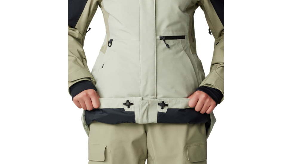 Mountain Hardwear Powder Maven Parka - Womens, White Sage, Mantis Green, Black, Small, 2092921341-S