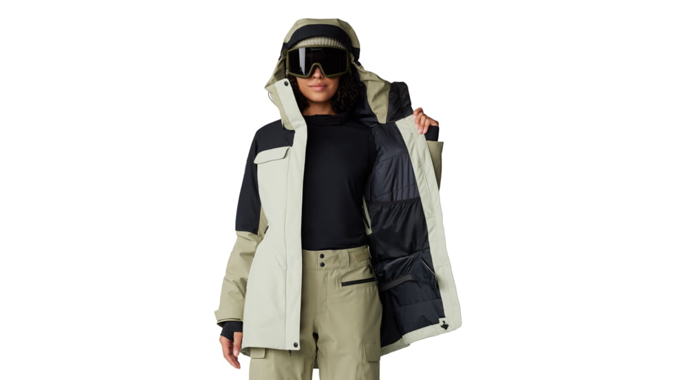 Mountain Hardwear Powder Maven Parka - Womens, White Sage, Mantis Green, Black, Small, 2092921341-S