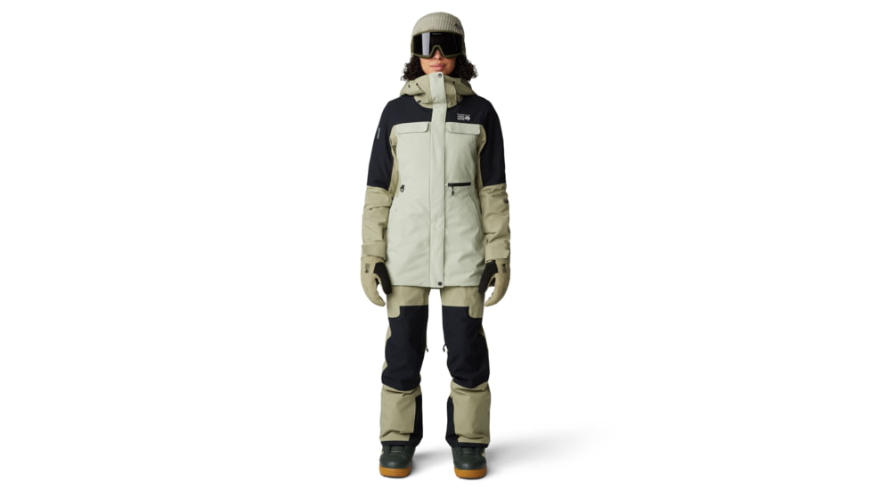Mountain Hardwear Powder Maven Parka - Womens, White Sage, Mantis Green, Black, Small, 2092921341-S