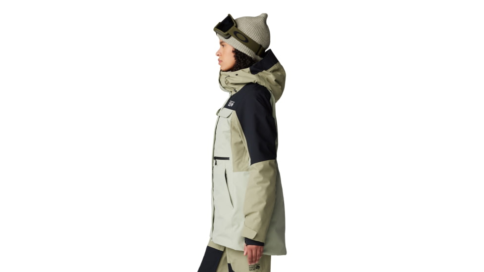 Mountain Hardwear Powder Maven Parka - Womens, White Sage, Mantis Green, Black, Small, 2092921341-S