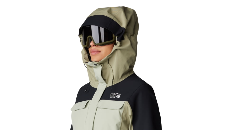 Mountain Hardwear Powder Maven Parka - Womens, White Sage, Mantis Green, Black, Small, 2092921341-S