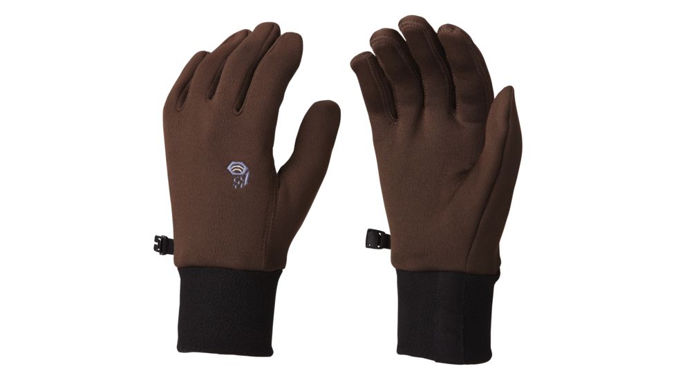 Mountain Hardwear Power Stretch Gloves - Men's-Bark-X-Large