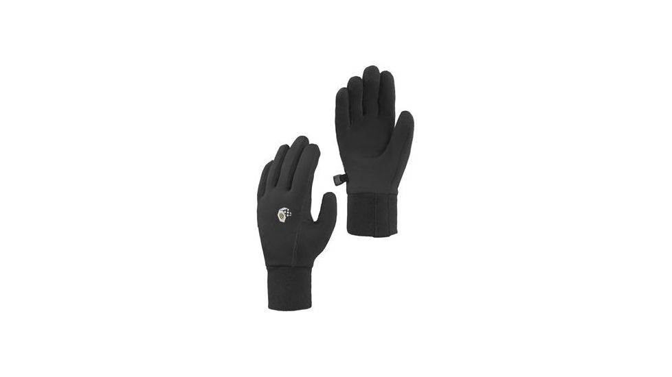 Mountain Hardwear Power Stretch Gloves - Mens-Black-Medium