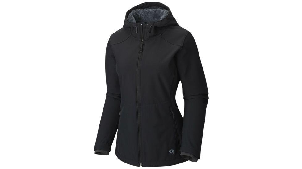 Mountain Hardwear Pyxiana Hooded Jacket - Womens-Black/Graphite-Small