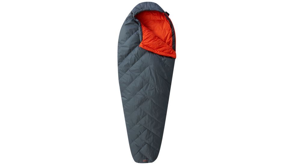 Mountain Hardwear Ratio 32F/0C Down Sleeping Bag, Graphite, Long 1541152053-LNG-LH