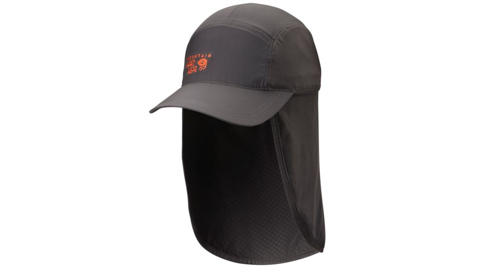 Mountain Hardwear Ravi Flap Cap - Shark/State Orange-Large