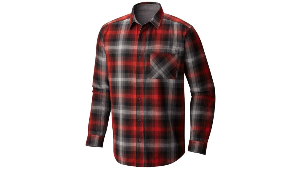 Mountain Hardwear Reversible Flannel Plaid Long Sleeve Shirt - Men's-Dark Fire-Small