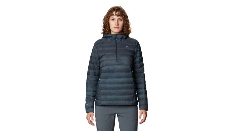Mountain Hardwear Rhea Ridge Pullover - Women's, Dark Storm Woven Print, Medium, OL8184008-M