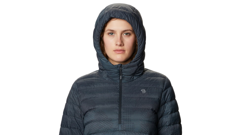Mountain Hardwear Rhea Ridge Pullover - Women's, Dark Storm Woven Print, Medium, OL8184008-M