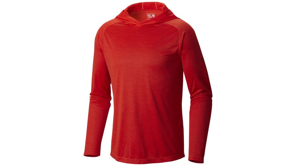Mountain Hardwear River Gorge Long Sleeve Hoody - Men's-Fiery Red-Large