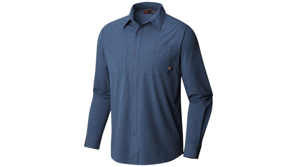 Mountain Hardwear Riveter Twill Long Sleeve Button Up Shirt - Mens, Zinc, Medium, 1792871492-M