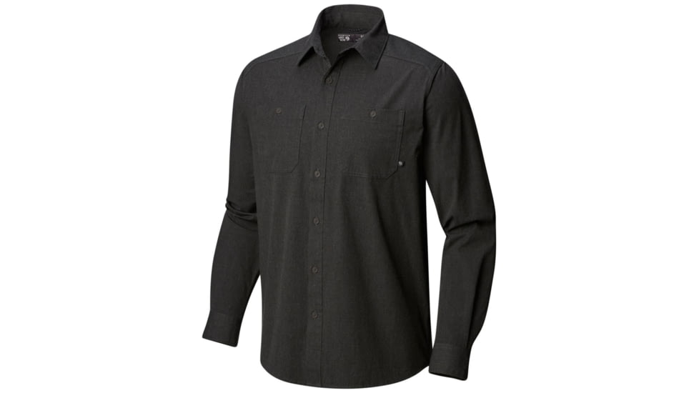 Mountain Hardwear Riveter Twill Long Sleeve Shirt, Stealth Grey, XXL, 1792871006-XXL